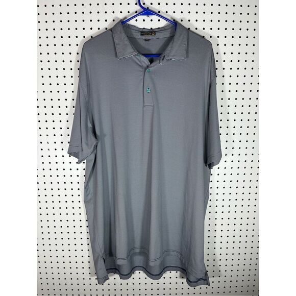 Peter Millar striped summer comfort polo shirt size XXL - Picture 1 of 4
